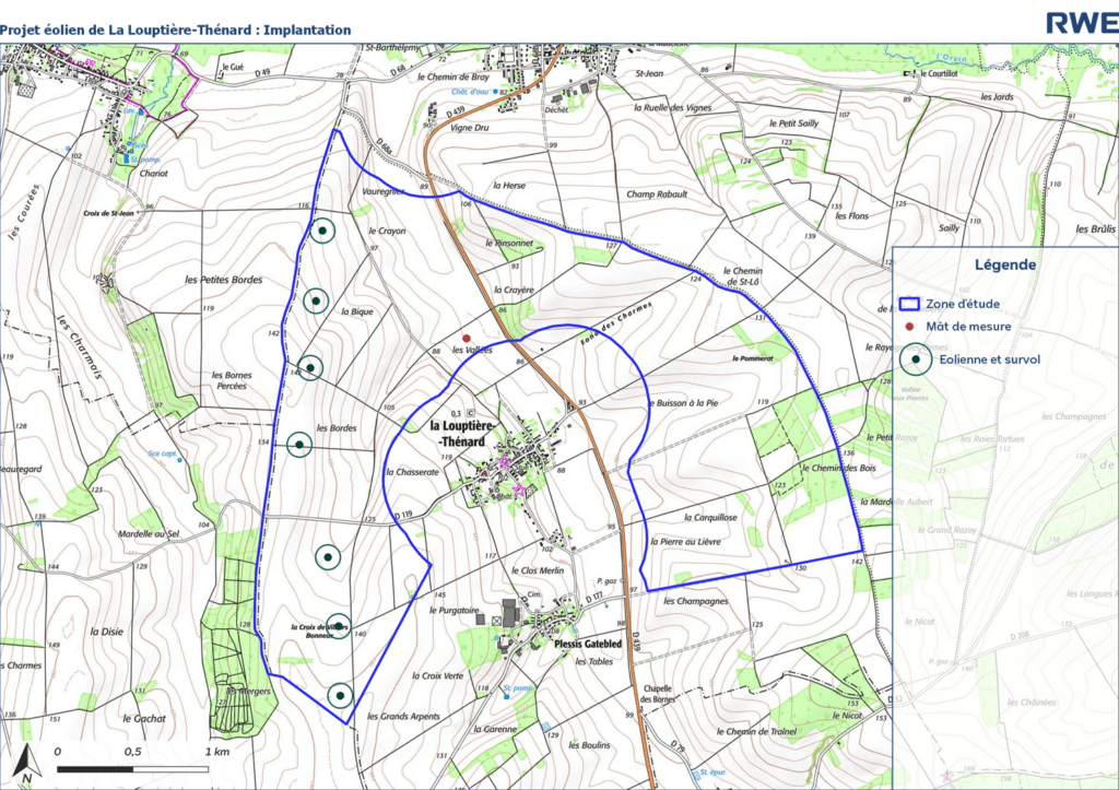 Carte de l'implantation